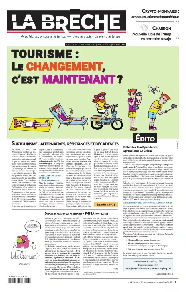 La une du numéro 13 de La Brèche