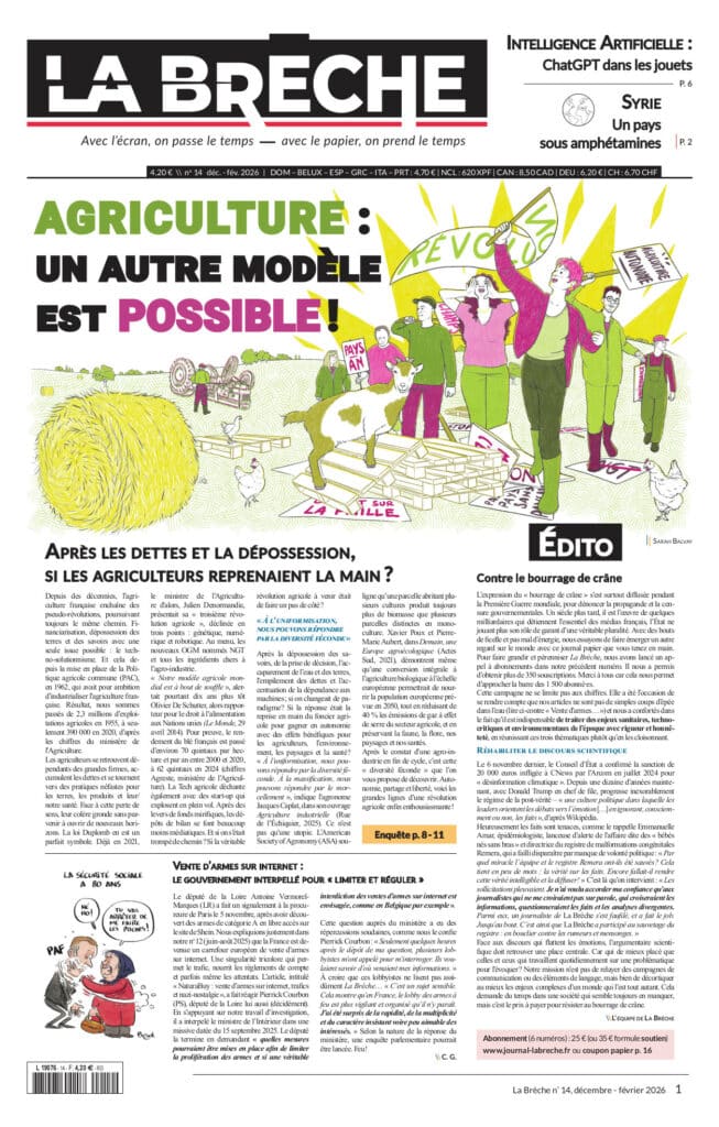 La une du numéro 14 de La Brèche