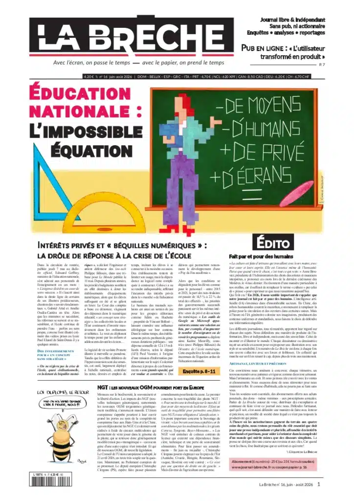 La une du numéro 16
